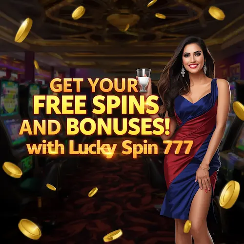 Lucky Spin 777 Gaming Interface with Spinning Wheel